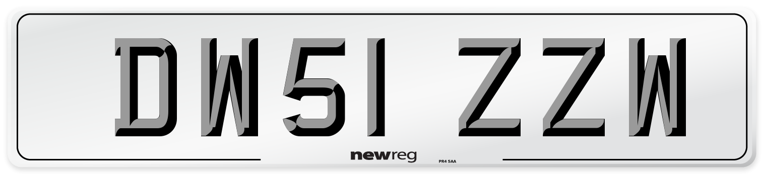 DW51 ZZW Number Plate from New Reg